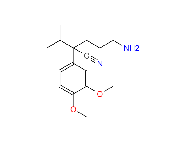 5-氨基-2-(3,4-二甲氧基苯基)-2-异丙基戊腈,D 620