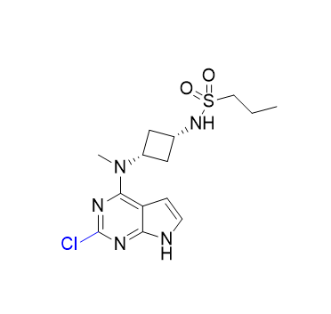 阿布昔替尼杂质16,N-(cis-3-((2-chloro-7H-pyrrolo[2,3-d]pyrimidin-4-yl)(methyl)amino)cyclobutyl)propane-1-sulfonamide