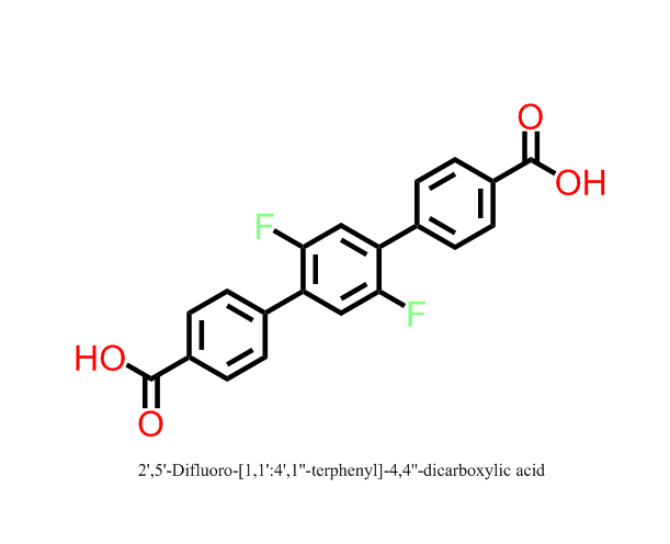 2',5'-二氟代-[1,1':4',1''] -三联苯-4,4''-二甲酸,1,1':4',1''-Terphenyl]-4,4''-dicarboxylic acid, 2',5'-difluoro-