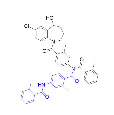 托伐普坦雜質(zhì)20,N-(4-(7-chloro-5-hydroxy-2,3,4,5-tetrahydro-1H-benzo[b]azepine-1-carbonyl)-3-methylphenyl)-2-methyl-4-(2-methylbenzamido)-N-(2-methylbenzoyl)benzamide