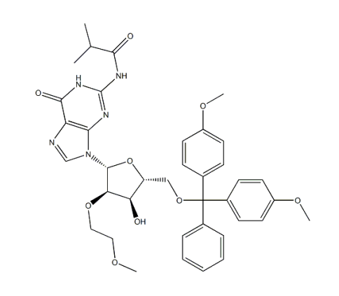 N-(9-((2R,3R,4R,5R)-5-((双(4-甲氧基苯基)(苯基)甲氧基)甲基)-4-羟基-3-(2-甲氧基乙氧基)四氢呋喃-2-基)-6-氧代-6,9-二氢-1H-嘌呤-2-基)异丁酰胺,5'-O-DMT-2’-MOE-N2-iBu-Guanosine