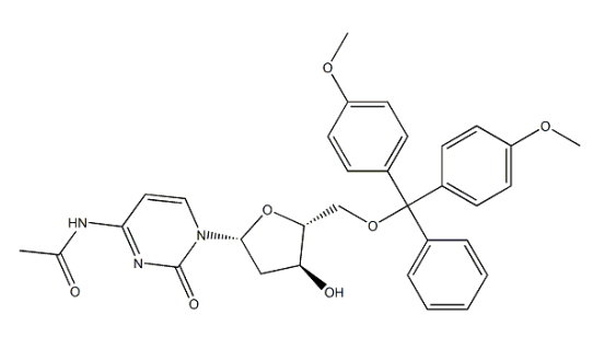 N-乙酰基-5-O-(4,4-二甲氧基三苯甲基)-2-脱氧胞苷,N4-Ac-DMT-dC; N4-acetyl-5'-O-(4, 4'-dimethoxytrityl) -2'-deoxycytidine