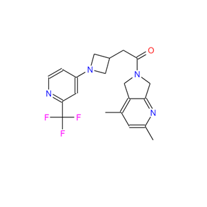 艾姆拉克林,1-{2,4-dimethyl-5H,6H,7H-pyrrolo[3,4-b]pyridin-6-y l}-2-{1-[2-(trifluoromethyl)pyridin-4-yl]azetidin-3-yl }ethan-1-one