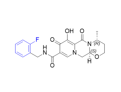 多替拉韦杂质06,(4R,12aS)-N-(2-fluorobenzyl)-7-hydroxy-4-methyl-6,8-dioxo-3,4,6,8,12,12a-hexahydro-2H-pyrido[1',2':4,5]pyrazino[2,1-b][1,3]oxazine-9-carboxamide