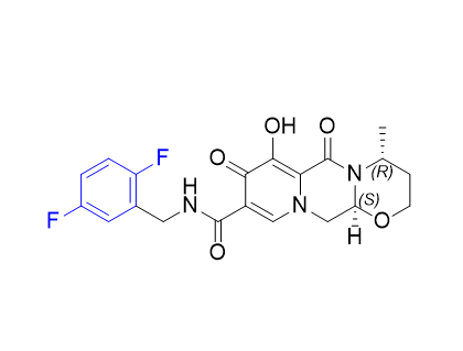 多替拉韦杂质12,(4R,12aS)-N-(2,5-difluorobenzyl)-7-hydroxy-4-methyl-6,8-dioxo-3,4, 6,8,12,12a-hexahydro-2H-pyrido[1',2':4,5]pyrazino[2,1-b][1,3]oxazine9-carboxamide