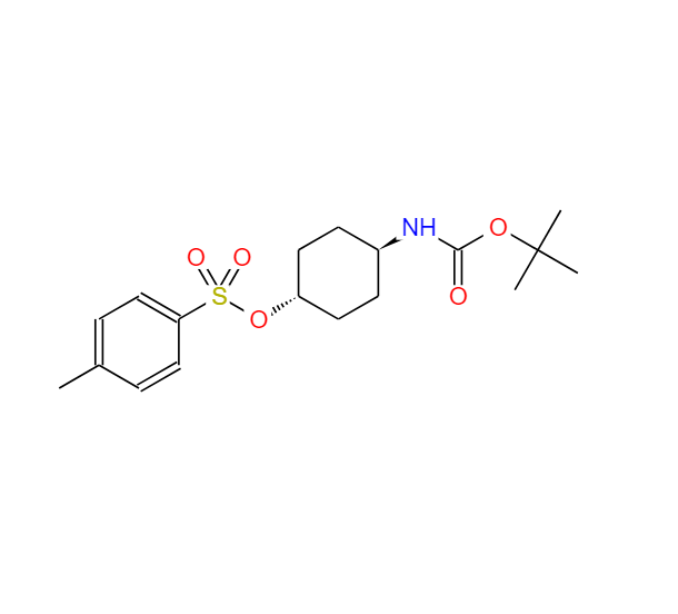 反式MS-BOC-环己胺,trans-4-(tert-butoxycarbonylamino)cyclohexyl 4-methylbenzenesulfonate