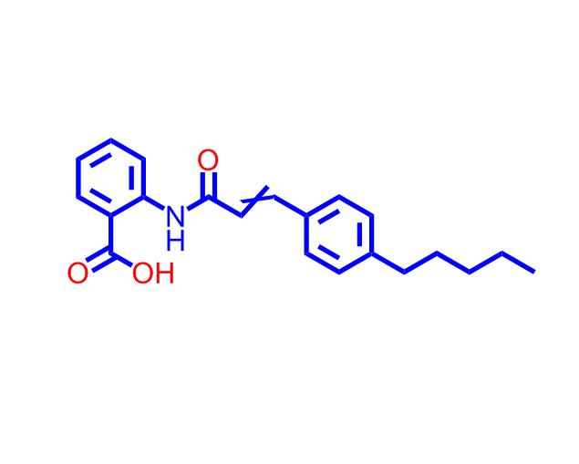 2-(3-(4-戊基苯基)丙烯酰胺基)苯甲酸,N-(p-Amylcinnamoyl)anthranilic acid