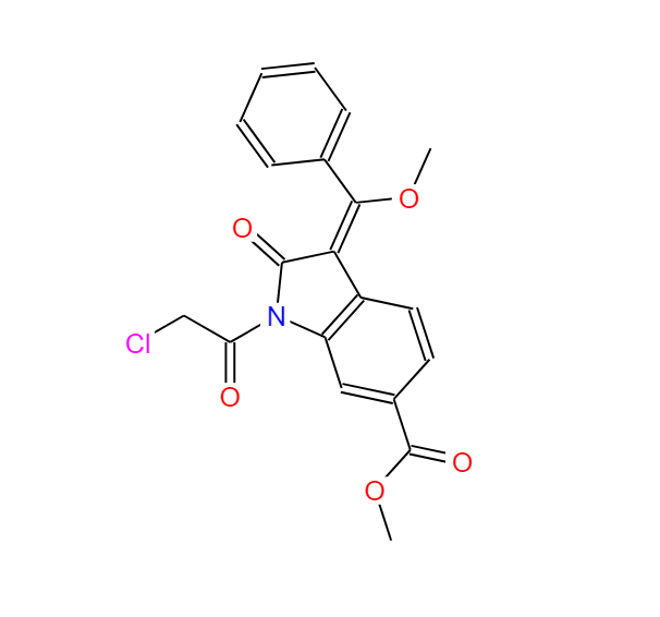 (3E)-1-(2-氯乙酰基)-2,3-二氢-3-(甲氧基苯基亚甲基)-2-氧代-1H-吲哚-6-羧酸甲酯,Nintedanib