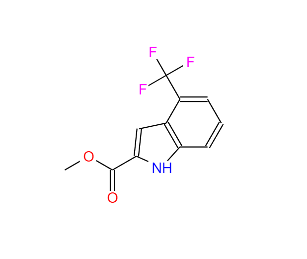 4-三氟甲基-2-吲哚甲酸甲酯,Methyl 4-(trifluoromethyl)-1H-indole-2-carboxylate