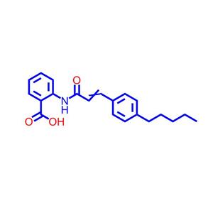 2-(3-(4-戊基苯基)丙烯酰胺基)苯甲酸,N-(p-Amylcinnamoyl)anthranilic acid