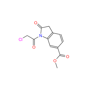 1-(2-氯乙酰基)-2-氧代吲哚啉-6-羧酸甲酯,1-(2-chloroacetyl)-2-oxo-2,3-dihydro-1H-indole-6-carboxylic acid methyl ester