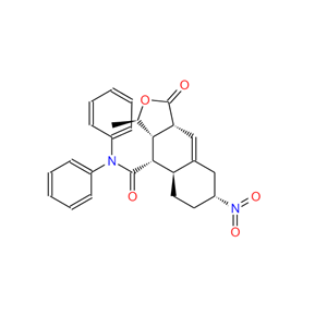 VORAPAXAR INTERMEDIATE-沃拉帕沙中间体,(3R,3aS,4S,4aS,7R,9aR)-3-Methyl-7-nitro-1-oxo-N,N-diphenyl-1,3,3a,4,4a,5,6,7,8,9a-decahydronaphtho[2,3-c]furan-4-carboxamide