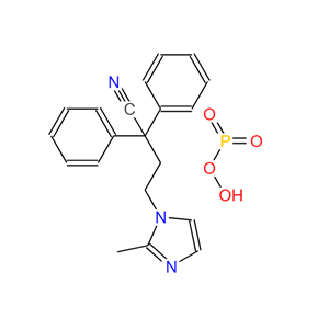 4-(2-甲基-1-咪唑基)-2,2-二苯基丁腈磷酸盐