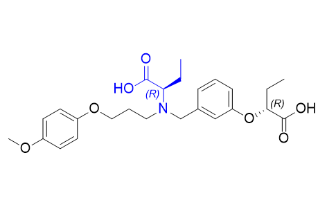 佩玛贝特杂质05,(R)-2-((3-((R)-1-carboxypropoxy)benzyl)(3-(4-methoxyphenoxy)propyl)amino)butanoic acid