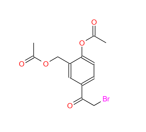 1-{4-(乙酰氧基)-3-[(乙酰氧基)甲基]苯基}-2-溴乙酮,1-(4-Acetyloxy)-3-((acetyloxy)methyl)phenyl)-2-bromoethanone