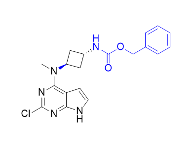 阿布昔替尼杂质02,benzyl (trans-3-((2-chloro-7H-pyrrolo[2,3-d]pyrimidin-4-yl)(methyl)amino)cyclobutyl)carbamate