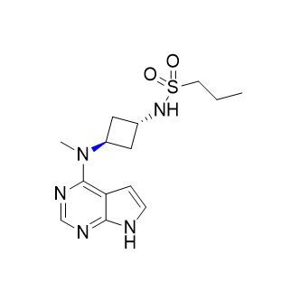 阿布昔替尼杂质04,N-(trans-3-(methyl(7H-pyrrolo[2,3-d]pyrimidin-4-yl)amino)cyclobutyl)propane-1-sulfonamide