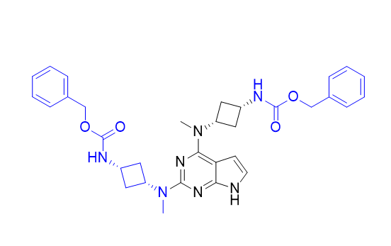 阿布昔替尼杂质05,dibenzyl ((cis,cis)-((7H-pyrrolo[2,3-d]pyrimidine-2,4-diyl)bis(methylazanediyl))bis(cyclobutane-3,1-diyl))dicarbamate