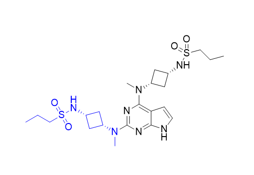 阿布昔替尼杂质07,N,N'-((cis,cis)-((7H-pyrrolo[2,3-d]pyrimidine-2,4-diyl)bis(methylazanediyl))bis(cyclobutane-3,1-diyl))bis(propane-1-sulfonamide)
