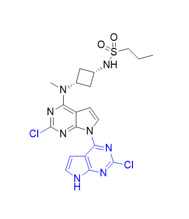 阿布昔替尼杂质14,N-(cis-3-((2,2'-dichloro-7H-[4,7'-bipyrrolo[2,3-d]pyrimidin]-4'-yl)(methyl)amino)cyclobutyl)propane-1-sulfonamide