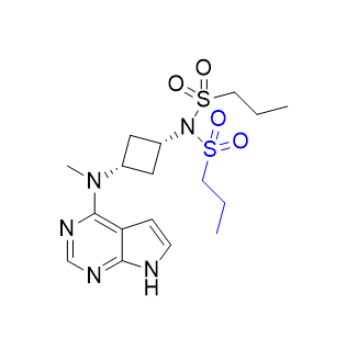 阿布昔替尼雜質(zhì)18,N-(cis-3-(methyl(7H-pyrrolo[2,3-d]pyrimidin-4-yl)amino)cyclobutyl)-N-(propylsulfonyl)propane-1-sulfonamide