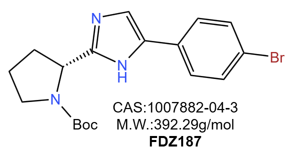 (S)-2-(5-(4-溴苯基)-1H-咪唑-2-基)吡咯烷-1-羧酸叔丁酯,(S)-tert-butyl 2-(5-(4-bromophenyl)-1H-imidazol-2-yl)pyrrolidine-1-carboxylate