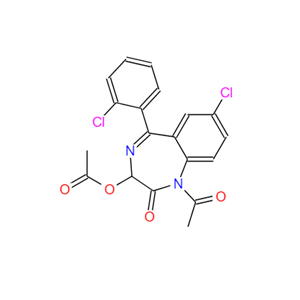 1-乙酰基-3-(乙酰氧基)-7-氯-5-(2-氯苯基)-1,3-二氢-2H-1,4-苯并二氮杂卓-2-酮