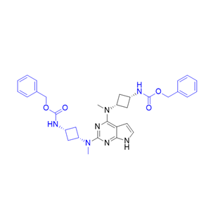 阿布昔替尼杂质05,dibenzyl ((cis,cis)-((7H-pyrrolo[2,3-d]pyrimidine-2,4-diyl)bis(methylazanediyl))bis(cyclobutane-3,1-diyl))dicarbamate
