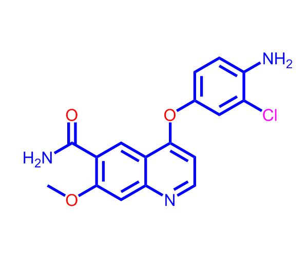 4-(4-氨基-3-氯苯氧基)-7-甲氧基-6-喹啉甲酰胺,4-(4-Amino-3-chlorophenoxy)- 7-methoxy-6-quinolinecarboxamide
