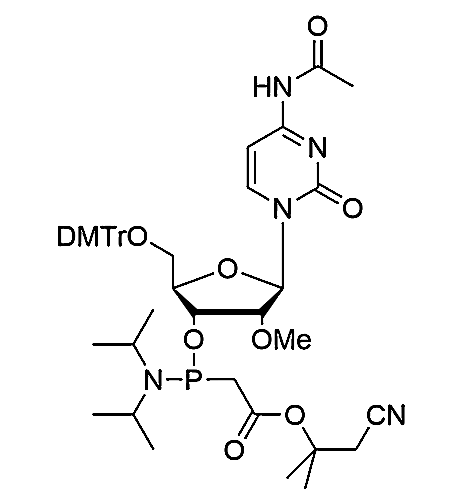 5'-O-DMTr-2'-O-Me-C(Ac) PACE,3'-O-(Diisopropylamino)phosphinoacetic acid α,α-dimethyl-β-cyanoethyl methyl ester N4-acetyl-5'-O-(4,4'-dimethoxytrityl)-2'-O-methylcytidine