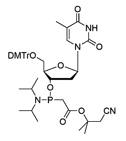 5'-O-DMTr-dT PACE,3'-O-(Diisopropylamino)phosphinoacetic acid α,α-dimethyl-β-cyanoethyl methyl ester 5'-O-(4,4'-dimethoxytrityl)-thymidine