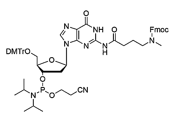 N2-[4-(N-Fmoc-N-methyl-amino)butyryl]-5'-O-DMTr-2'-dG-3'-CE-Phosphoramidite,N2-[4-(N-fluorenylmethyloxycarbonyl-N-methyl-amino)butyryl]- 5'-O-(4, 4'-dimethoxytrityl)-2'-deoxy-guanosine-3'-(2-cyanoethyl)-(N, N-diisopropyl)-Phosphoramidite
