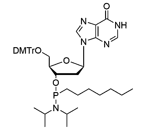5'-O-DMTr-2'-dI-3'-O-[(N, N-diisopropyl)-P-heptyl]phosphonamidite,5'-O-(4, 4'-dimethoxytrityl)-2'-deoxy-inosine-3'-[(N, N-diisopropyl)-P-heptyl]-Phosphonamidite