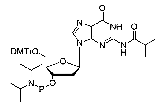 5'-O-DMTr-2'-dG(iBu)-3'-O-[P-methyl-(N, N-diisopropyl)]-Phosphonamidite,N2-isobutyryl-5'-O-(4, 4'-dimethoxytrityl)-2'-deoxyguanosine-3'-O-[P-methyl-(N, N-diisopropyl)]-Phosphonamidite