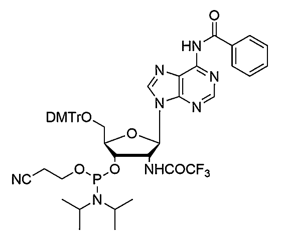 5'-O-DMTr-2'-Trifluoroacetamido-A(Bz)-3'-CE-Phosphoramidite,N6-Benzoyl-5'-O-(4, 4'-dimethoxytrityl)-2'-Trifluoroacetamido-2'-deoxyadenosine-3'-cyanoethyl-Phosphoramidite
