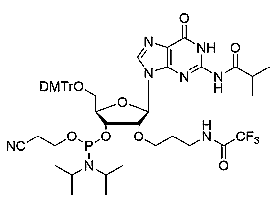 5'-O-DMTr-2'-O-Trifluoroacetamindo propyl-G(iBu)-3'-CE-Phosphoramidite,N2-isobutyryl-5'-O-(4, 4'-Dimethoxytrityl)-2'-O-trifluoroacetamido propyl-guanosine-3'-[(2-cyanoethyl)-(N, N-diisopropropyl)]-Phosphoramidite