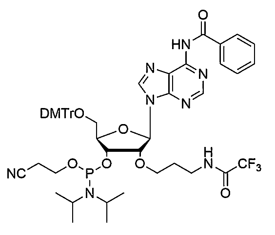 5'-O-DMTr-2'-O-Trifluoroacetamindo propyl-A(Bz)-3'-CE-Phosphoramidite,N6-benzoyl-5'-O-(4, 4'-Dimethoxytrityl)-2'-O-trifluoroacetamido propyl-adenosine-3'-[(2-cyanoethyl)-(N, N-diisopropropyl)]-Phosphoramidite