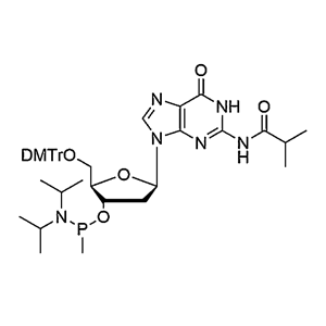 5'-O-DMTr-2'-dG(iBu)-3'-O-[(N, N-diisopropyl)-P-heptyl]phosphonamidite