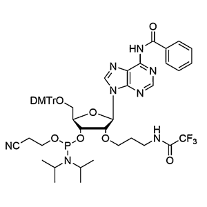 5'-O-DMTr-2'-O-Trifluoroacetamindo propyl-A(Bz)-3'-CE-Phosphoramidite