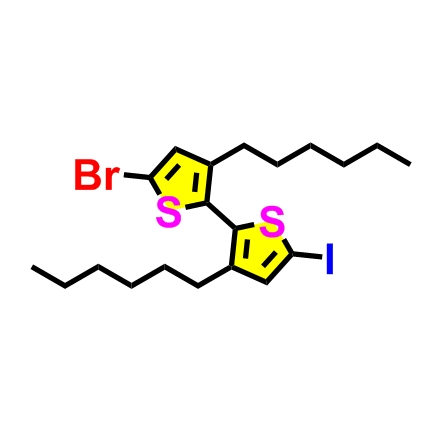 5-溴-3,3'-二己基-5'-碘-2,2'-雙噻吩,5-bromo-3,3'-dihexyl-5'-iodo-2,2'-bithiophene