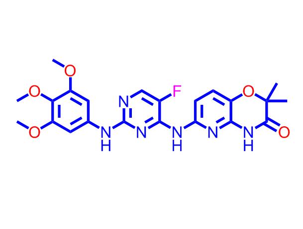 6-[[5-氟-2-[(3,4,5-三甲氧基苯基)氨基]-4-嘧啶基]氨基]-2,2-二甲基-2H-吡啶并[3,2-B]-1,4-恶嗪-3(4H)-酮,6-[5-Fluoro-2-(3,4,5-triMethoxy-phenylaMino)-pyriMidin-4-ylaMino]-2,2-diMethyl-4H-pyrido[3,2-b][1,4]oxazin-3-one