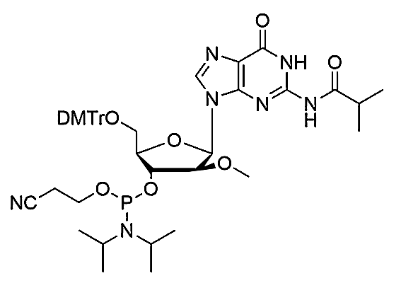 5'-O-DMTr-2'-ara-OMe-G(iBu)-3'-CE-Phosphoramidite,N2-Isobutyryl-5'-O-(4, 4'-dimethoxytrityl)-2'-O-methyl-arabinoguanosine-3'-[(2-cyanoethyl)-(N, N-diisopropropyl)]-Phosphoramidite