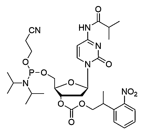 3'-NPPOC-dC(iBu)-5'-CE-Phosphonamidite,N4-isobutyryl-3'-[2-(2-nitrophenyl)propyl carbonate]-2'-deoxycytidine]-5'-[(2-cyanoethyl)-N, N-diisopropyl] Phosphoramidite