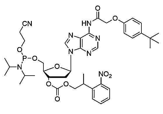 3'-NPPOC-dA(tBPac)-5'-CE-Phosphonamidite,N6-(t-butyl-phenoxyacetyl)-3'-[2-(2-nitrophenyl)propyl carbonate]-2'-deoxyadenosine]-5'-[(2-cyanoethyl)-N, N-diisopropyl] Phosphoramidite