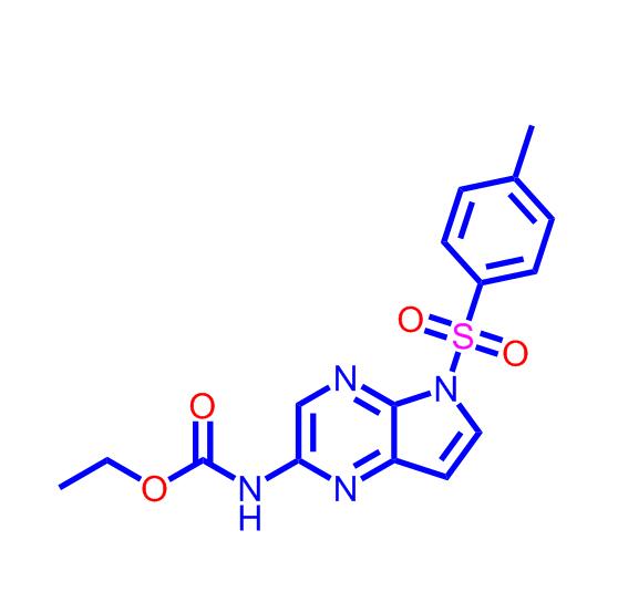 N-[5-[(4-甲基苯基)磺?；鵠-5H-吡咯并[2,3-B]吡嗪-2-基]氨基甲酸乙酯,N-[5-[(4-Methylphenyl)sulfonyl]-5H-pyrrolo[2,3-b]pyrazin-2-yl]carbamic acid ethyl ester