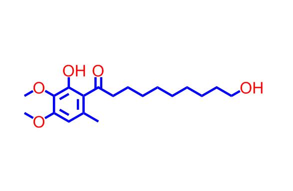 6-(10-羟基癸酰基)-2,3-二甲氧基-5-甲基苯酚,10-hydroxy-1-(2-hydroxy-3,4-dimethoxy-6-methylphenyl)decan-1-one