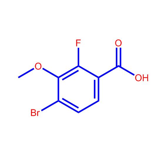 4-溴-2-氟-3-甲氧基苯甲酸,4-Bromo-2-fluoro-3-methoxybenzoicacid