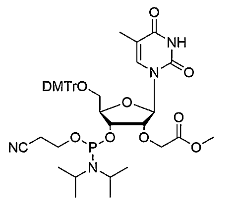 5'-O-DMTr-2'-O-(methoxycarbonyl)methyl-5-Me-U-3'-CE-Phosphoramidite,N6-benzoyl-5'-O-(4,4'-Dimethoxytrityl)-2'-O-(methoxycarbonyl)methyl-5-methyl-uridine-3'-[(2-cyanoethyl)-(N,N-diisopropropyl)]-Phosphoramidite