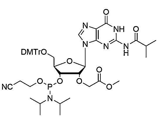 5'-O-DMTr-2'-O-(methoxycarbonyl)methyl-G(iBu)-3'-CE-Phosphoramidite,N6-benzoyl-5'-O-(4,4'-Dimethoxytrityl)-2'-O-(methoxycarbonyl)methyl-guanosine-3'-[(2-cyanoethyl)-(N,N-diisopropropyl)]-Phosphoramidite