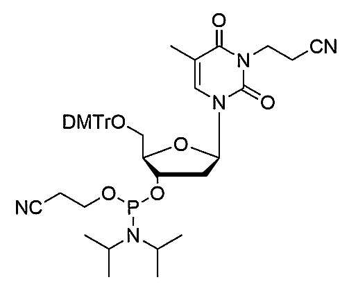 N3-cyanoethyl-5'-O-DMTr-2'-dT-3'-CE-phosphoramidite,N3-cyanoethyl-5'-O-(4,4'-dimethoxytrityl)-2'-deoxyThymidine-3'-[(2-cyanoethyl)-(N,N-diisopropyl)]-Phosphoramidite